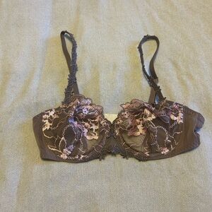 Simone Perele Amour Demi cup floral lace bra size 34B
